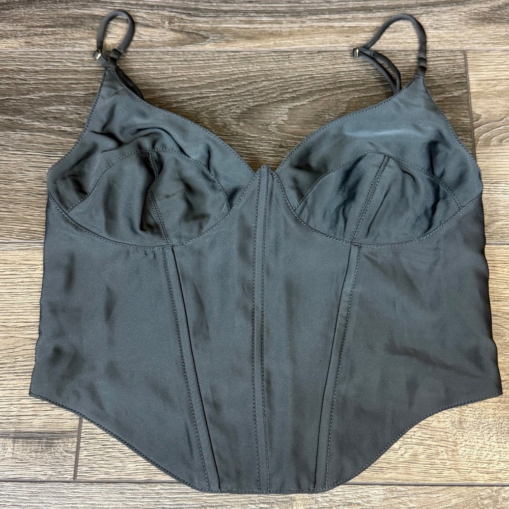 Urban Outfitters Corset Modern Love Bustier Top‎ Black Medium Y2K Coquette Club